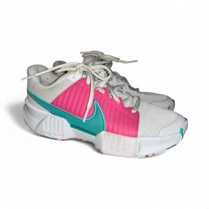 Nike Zoom Challenge Tennis Pickleball Womens White Pink Green Teal